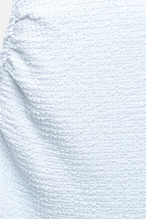 Beli büzgülü midi etek - 7