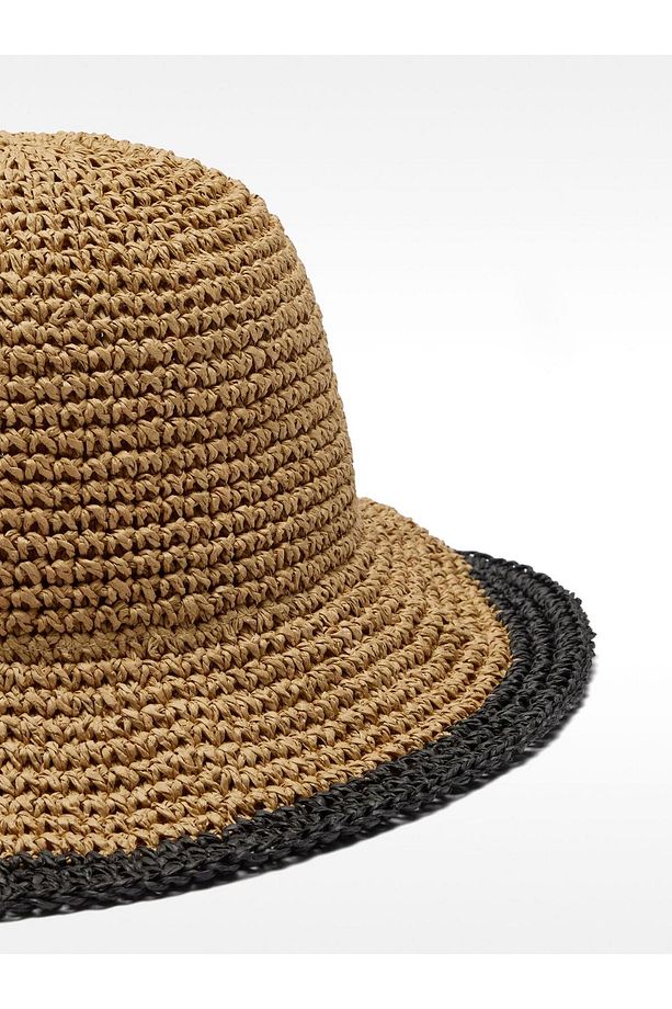 Hasır Efektli Bucket Şapka - 2