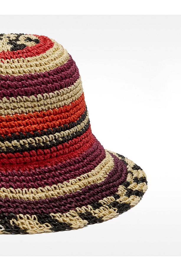 Hasır Efektli Bucket Şapka - 2