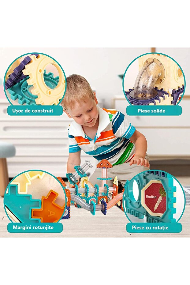 Set de Constructie, Piese STEAM 3D Educationale, 66 Piese, Multicolor - 4