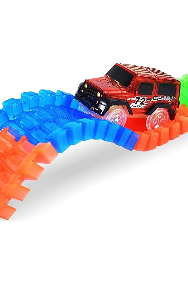 Car Circuit Set, 1 Interactive Car, 169 Pieces, Multiple Assembly Methods - 10