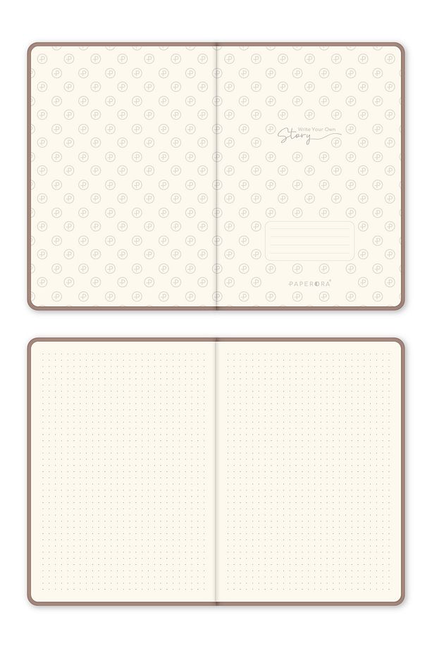 A5 Bullet Journal Noktalı Defter 140 gr. 80 Yaprak Cappuccino - 8