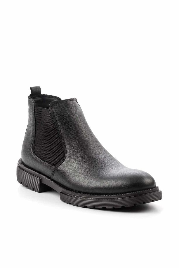 Siyah Leather Erkek Bot & Bootie E02400080003 - 3