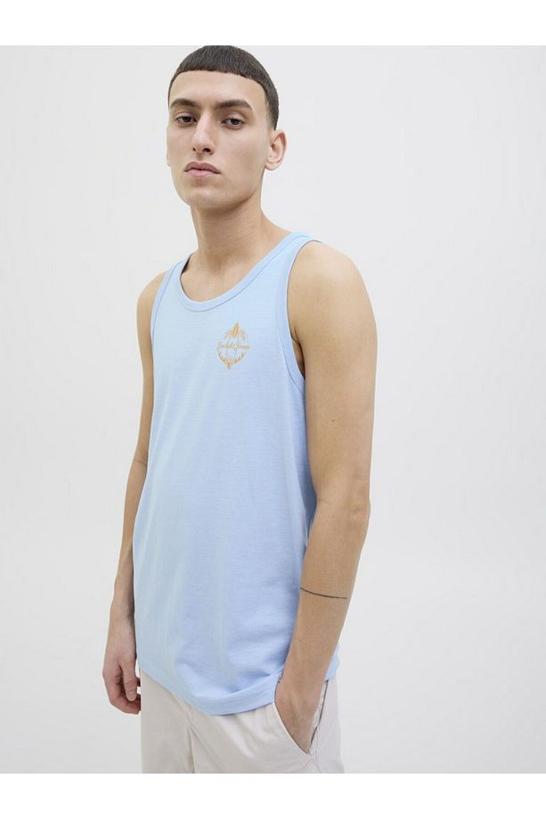 Erkek Mavi Jjone Color Summer Tanktop Sl Atlet 12269423-Chambrayb - 3