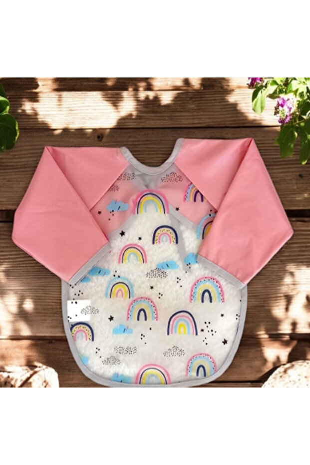 Rainbow Patterned Girl's Bib