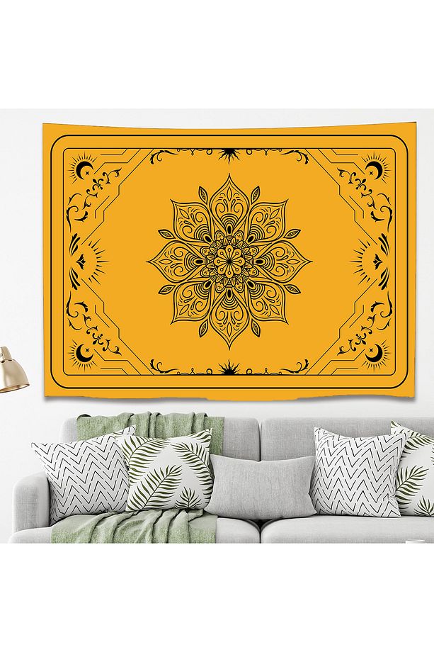 Mandala Uzay Ay Yıldız Duvar Örtüsü Duvar Halısı Duvar Sanatı Duvar Dekorasyonu Dekoratif Tapestry - 2