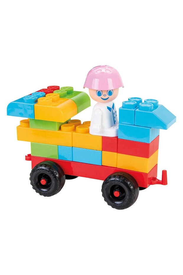 03 592 Midi Block Set 98 Pieces 9 Liter Storage Container -Pilsan Toys - 2