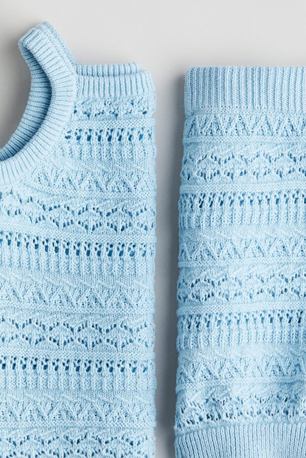 2 Parçalı Desenli Triko Set - 7