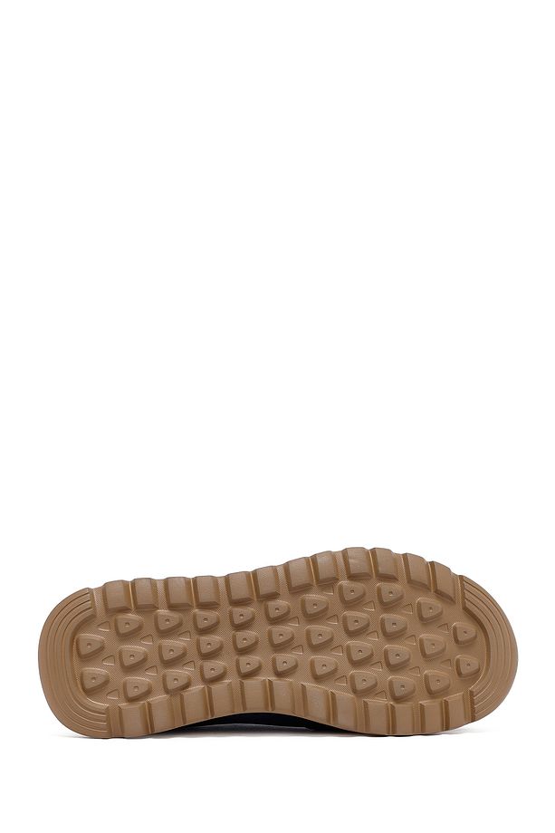 Erkek Lacivert Bağcıklı Deri Sneaker 25SFD641114 - 4