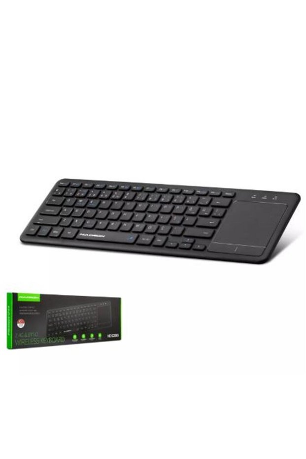 HADRON HDX2505 بلوتوث + لوحة مفاتيح لاسلكية + لوحة لمس Q أسود