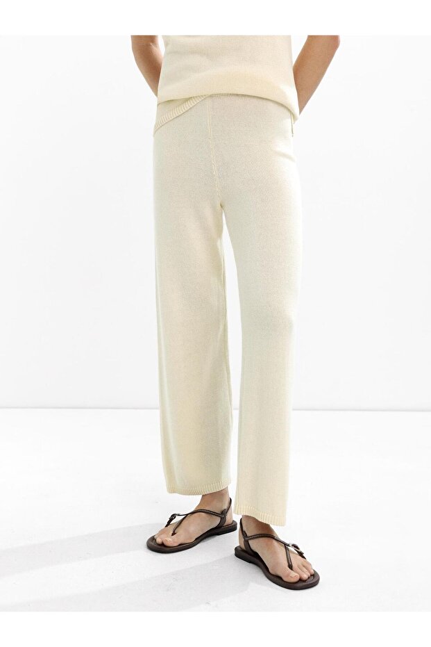 %100 Pamuk Örme Pantolon - 2