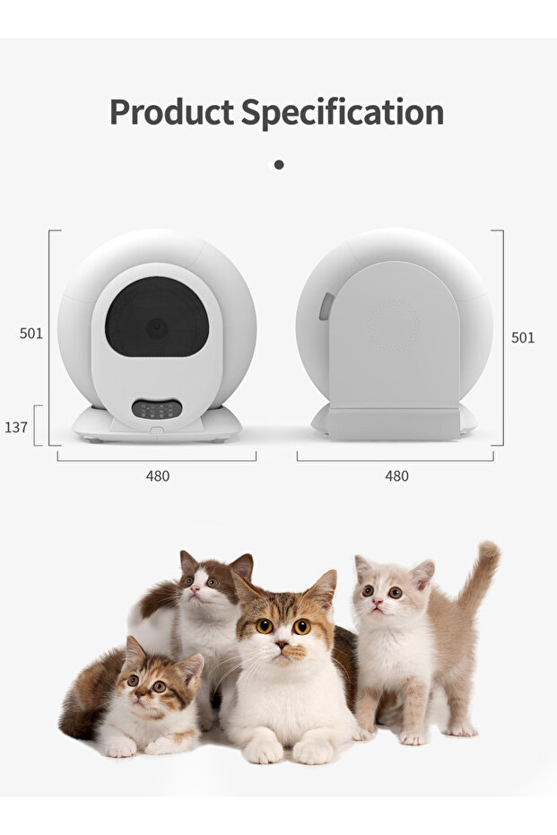 Automatic Cat Litter Box Self Cleaning Cat Litter Box for Multiple Cats - 4
