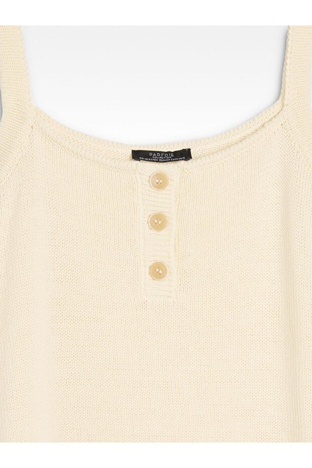 %100 Pamuk Askılı Örme Üst - 7