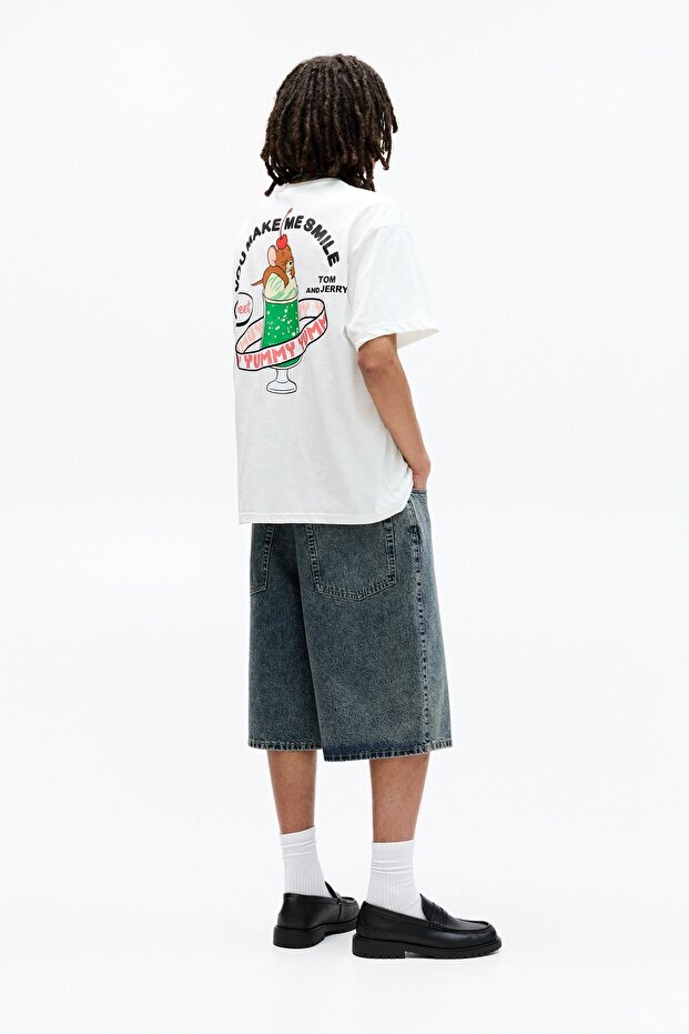 Beyaz Tom ve Jerry tişört - 4