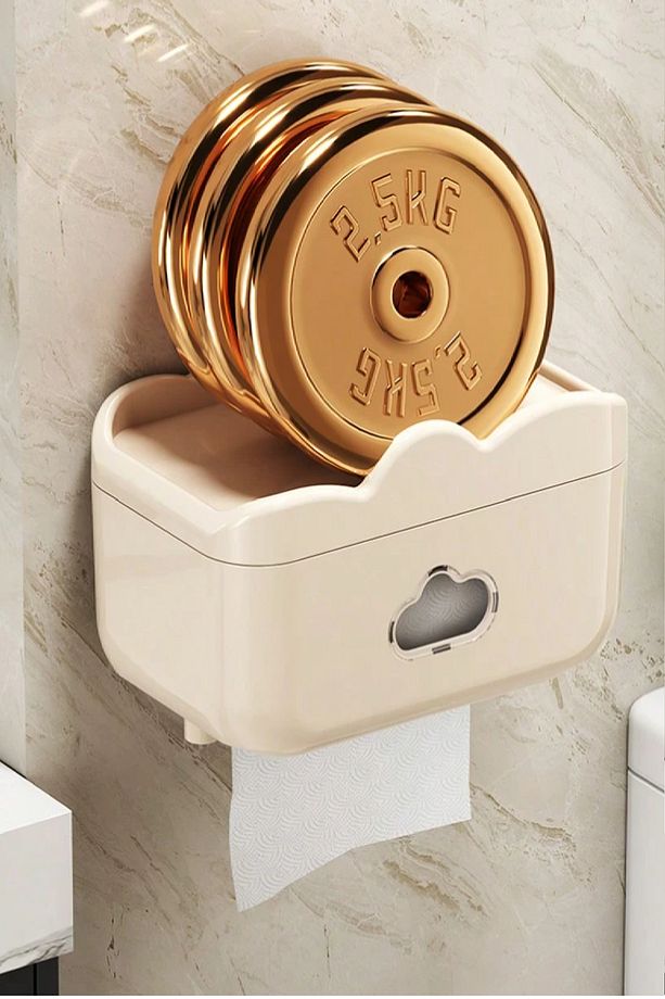 Duvara Monte Tuvalet Kağıdı Kutusu – Su Geçirmez Kapaklı Banyo Kağıtlık, Pratik Organizer - 4