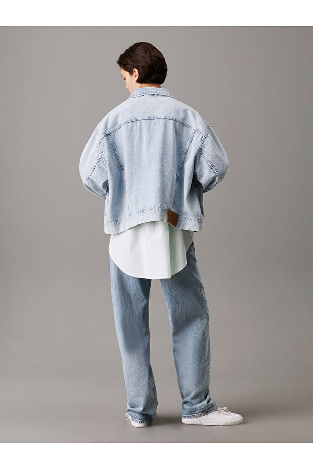 Calvin Klein Women Denim Light Blue Boxy Denim Jacket - 6
