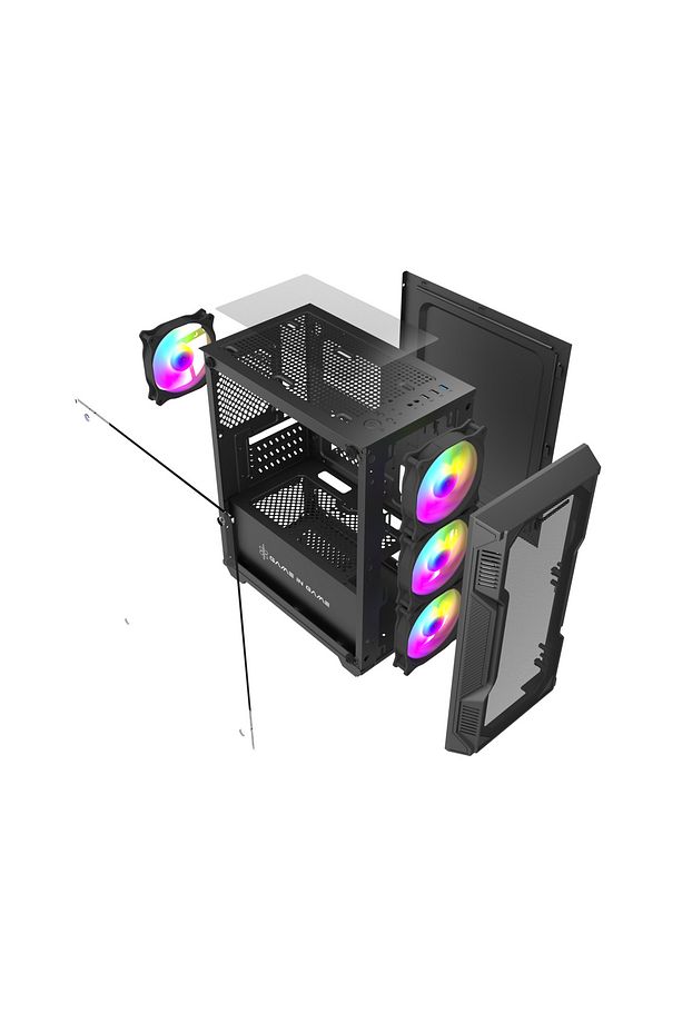 Game İn Game Speed 4x12cm Argb Fan Mesh Panel Temper M.atx Kasa - 3