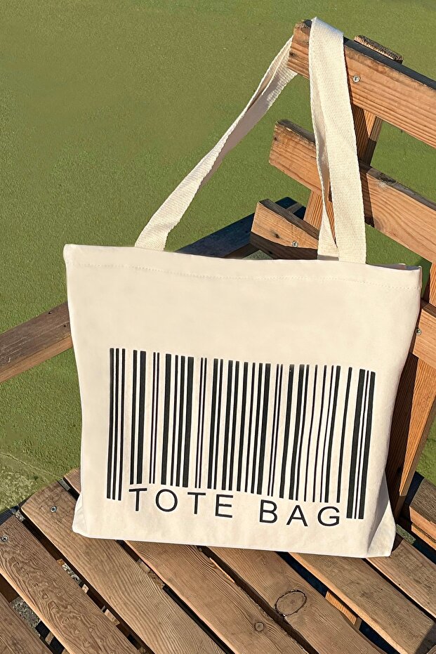 Totebag Patterned Cloth Bag - Artistic Canvas Shoulder Bag - Women's Shopping Bag