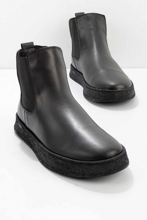 Siyah Leather Erkek Bot & Bootie E02120100403 - 2