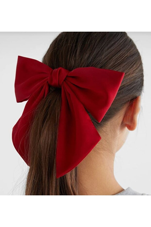 Satin Buckle with Red Bow Tail - Red Bow Clip Buckle - Red Bow Buckle