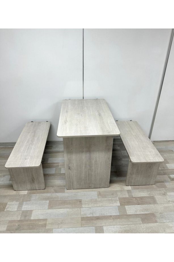 Duvara Monte MDF TABLA Katlanabilir Dekoratif 2 Tabureli Pratik Yemek Mutfak Balkon Masası - 7