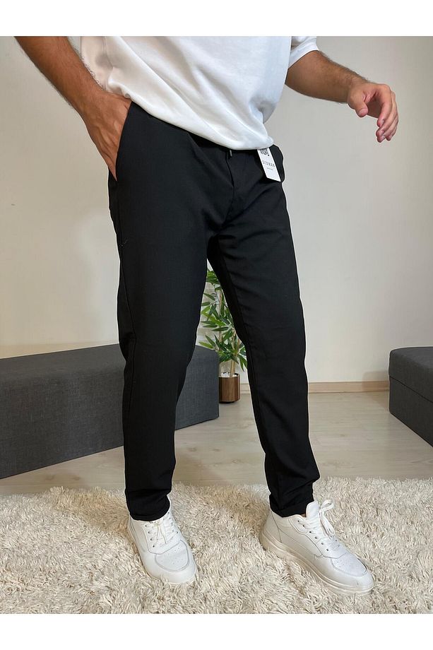 Double Paça Jagger Esnek Kumaş Pantolon - 7