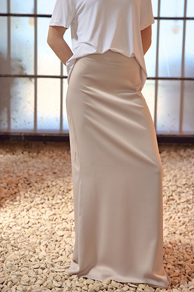 Elisa Uzun Saten Etek - 5