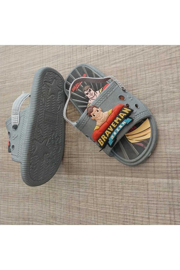 Braveman Patterned Summer Boy's Slippers Eva Non-Slip Sole Small Pattern (1No Large Recommended) - 2