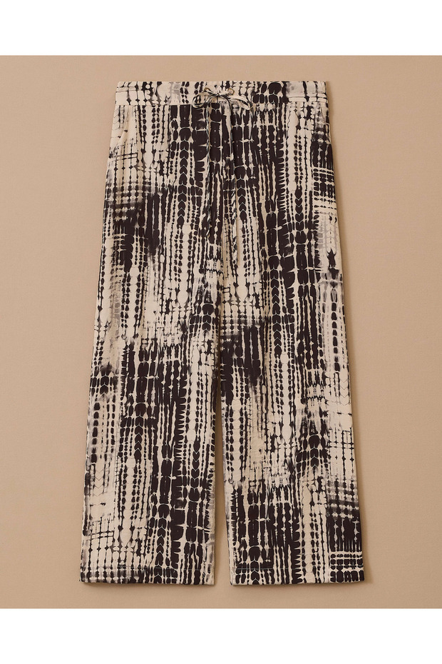 بنطلون منقوش بطول الكاحل - 6