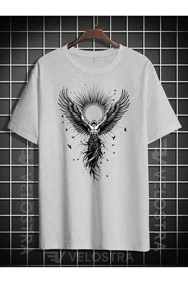 Unisex Gothic Art Theme Printed Oversize T-Shirt