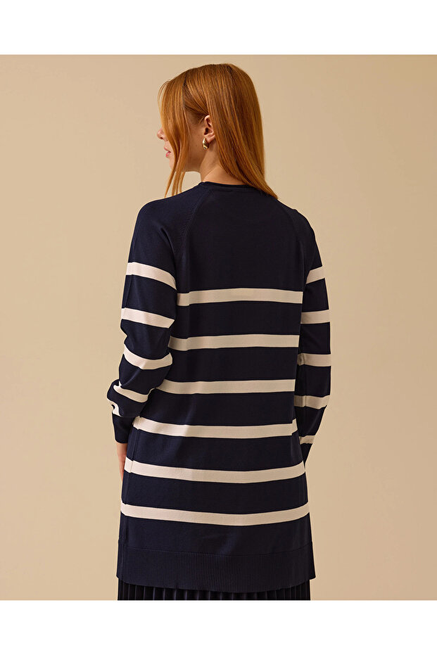 Çizgili Triko Tunik - 3