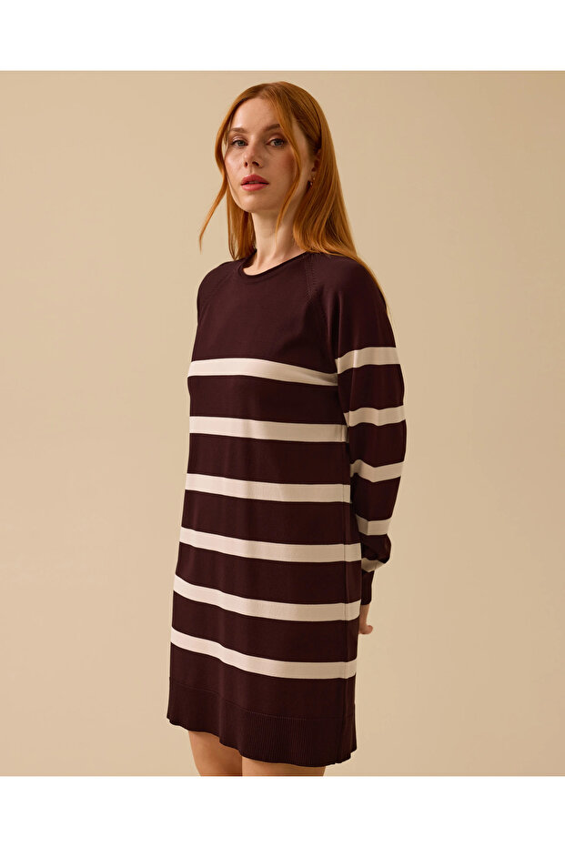 Çizgili Triko Tunik - 5