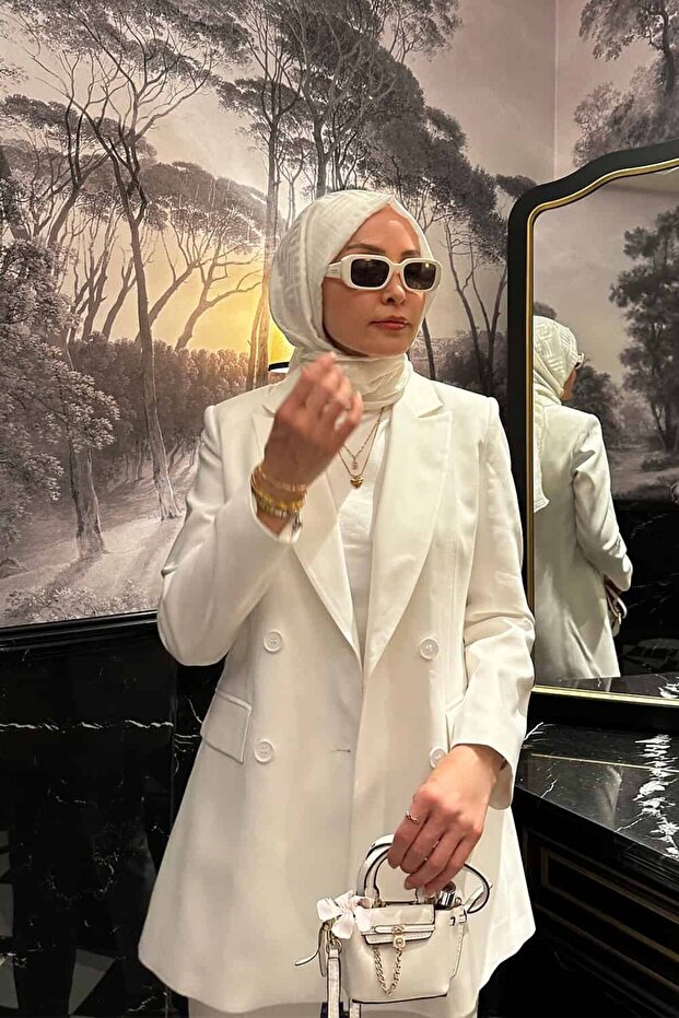 Premium Ceket Beyaz - 2