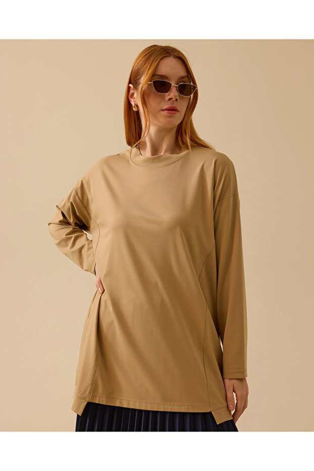 Yuvarlak Yaka Basic Tunik - 2