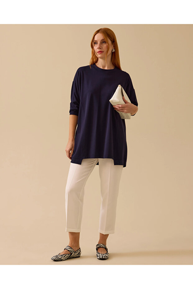 Yuvarlak Yaka Basic Tunik - 2