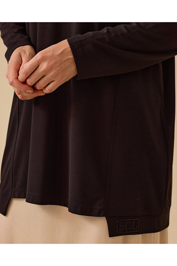 Yuvarlak Yaka Basic Tunik - 4
