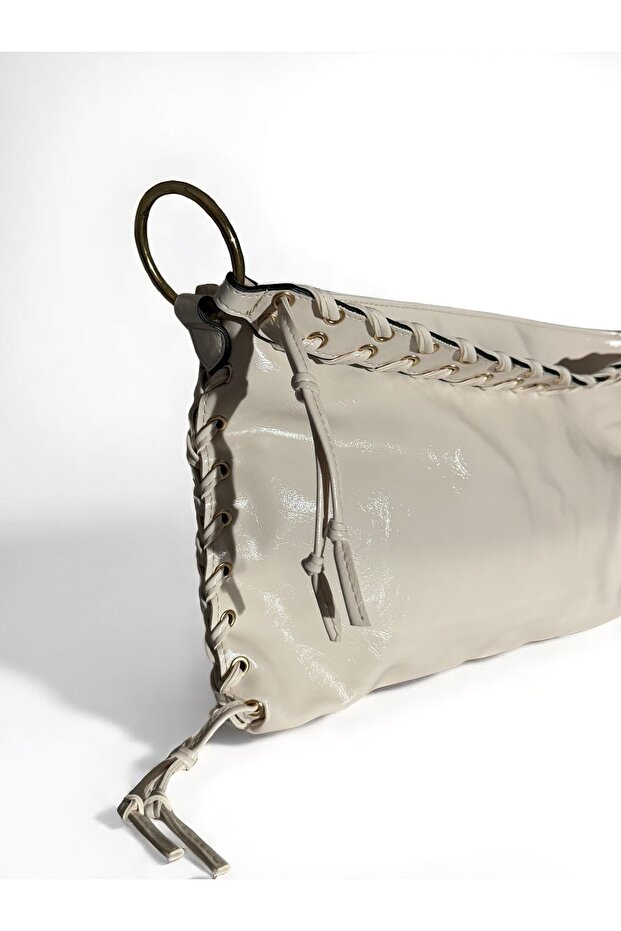 Örgü Saplı İp Sarkıtlı Omuz Çantası - 3