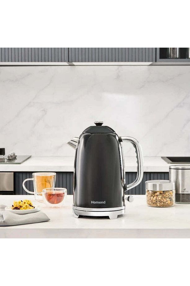 5'li Vintage Set Siyah (Kahve Makinesi+Stand Mikser+ Blender+Ekmek Kızartma Makinesi+Kettle) - 5
