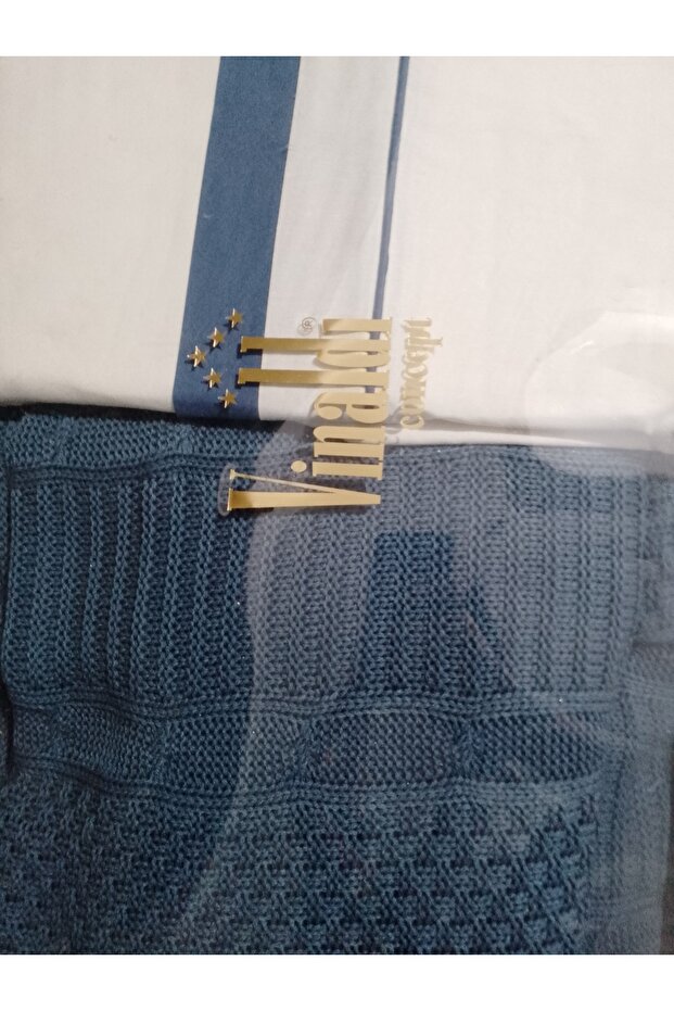 Indigo mavi triko battaniye - 3