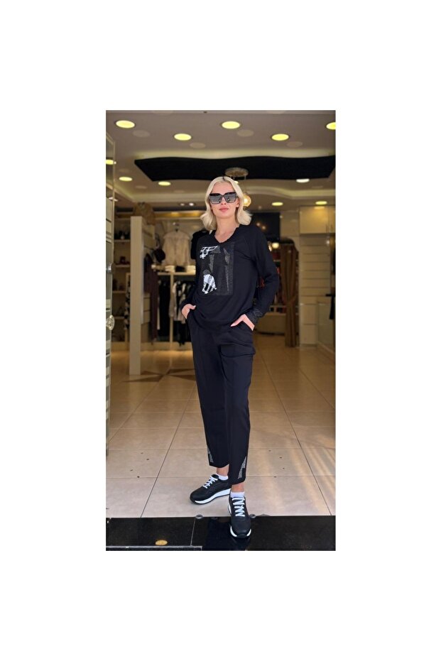 تيشيرت منقوش بالترتر - 3