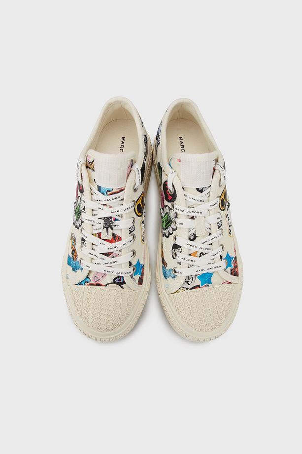 Desenli Logolu Kanvas Sneaker Ayakkabı AYAKKABI 2S5FSN001F20 101 - 4