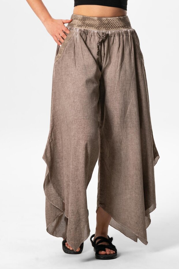 Güzide Şile Cloth Elastic Symmetrical Leg Summer Shalwar Soil Tprk