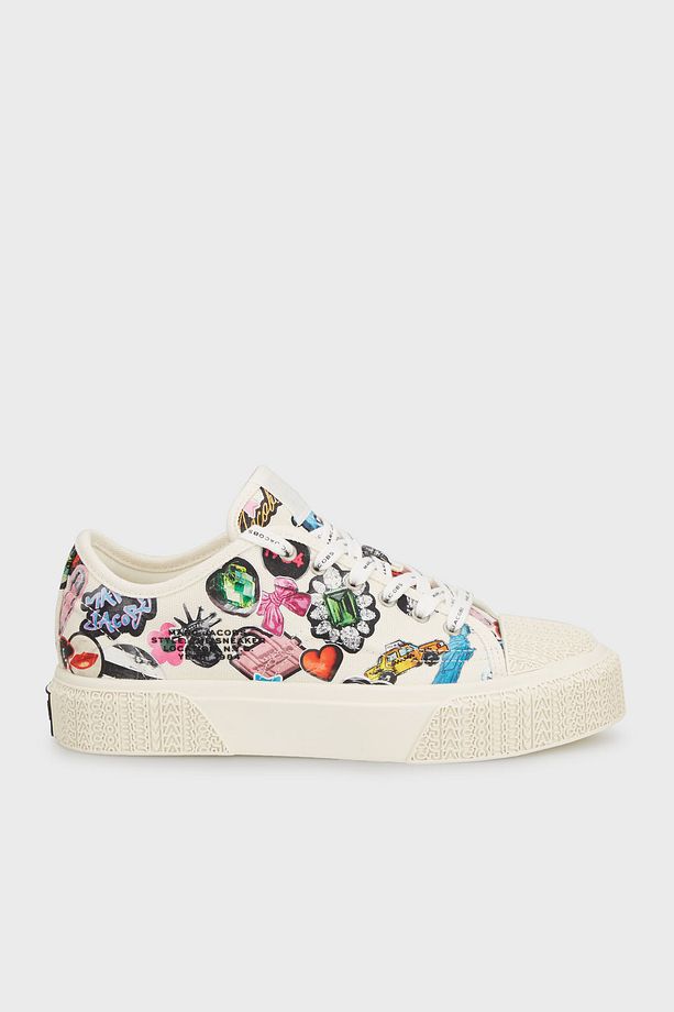 Desenli Logolu Kanvas Sneaker Ayakkabı AYAKKABI 2S5FSN001F20 101 - 1