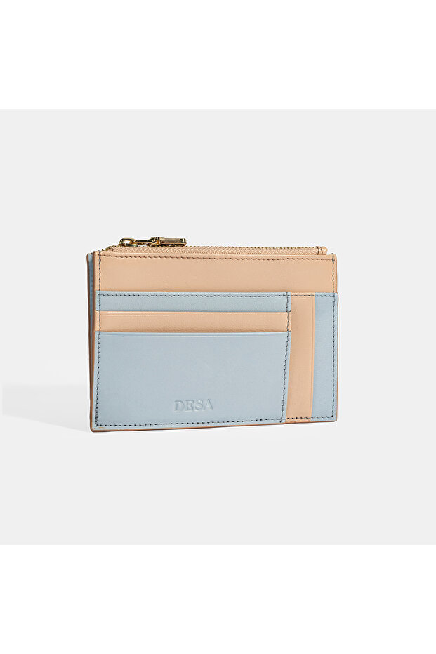 Kadın Mavi Deri Cüzdan - 3