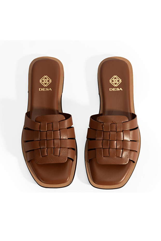 Kadın Taba Deri Terlik - 7