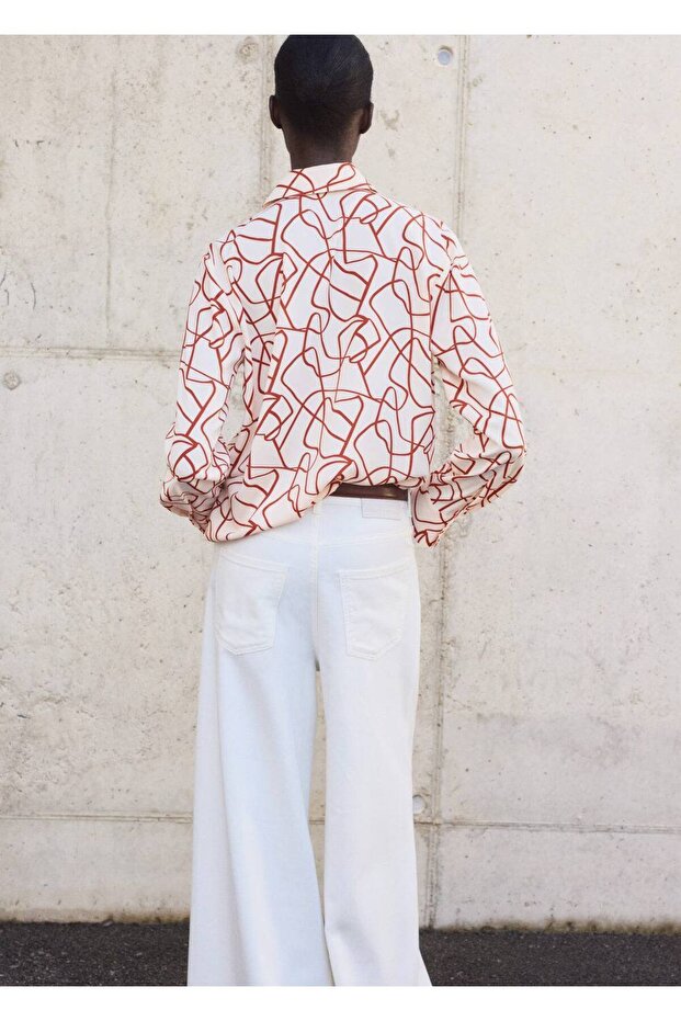 Soyut desenli gömlek - 4