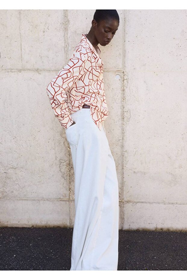 Soyut desenli gömlek - 6