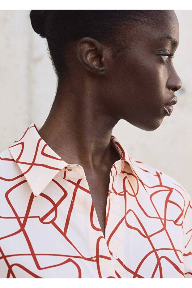 Soyut desenli gömlek - 7