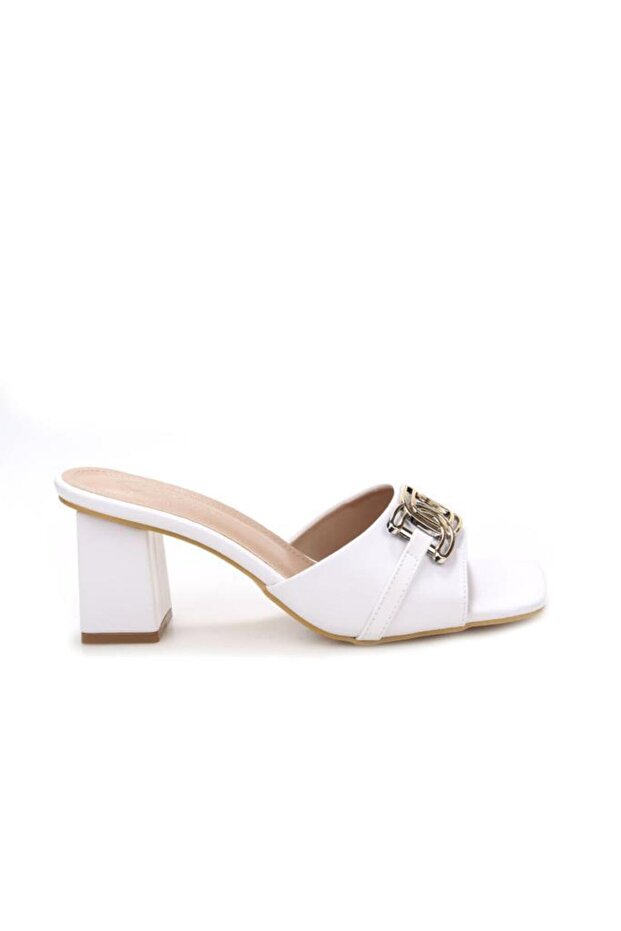 Pisagor Ps-32450 6 cm Heeled Women's Slippers