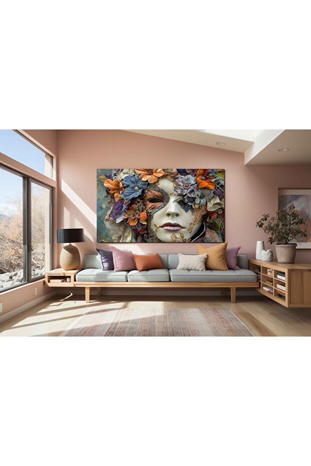 MASKE KADIN KANVAS TABLO - 2